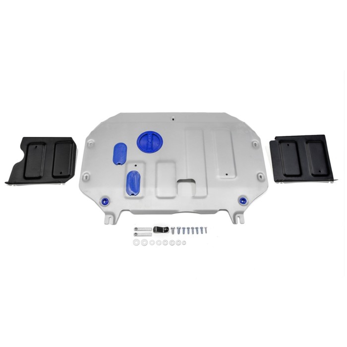 Защита картера и КПП Rival для Kia Soul (V - 1.6; 1.6d / АКПП) 2014-2017, крепеж в комплекте, алюминий 4 мм