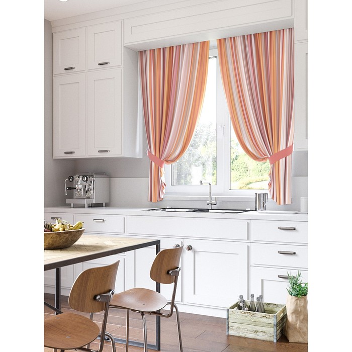 Шторы "Макензи", 150х180 см-2 шт, подхваты 2 шт, габардин