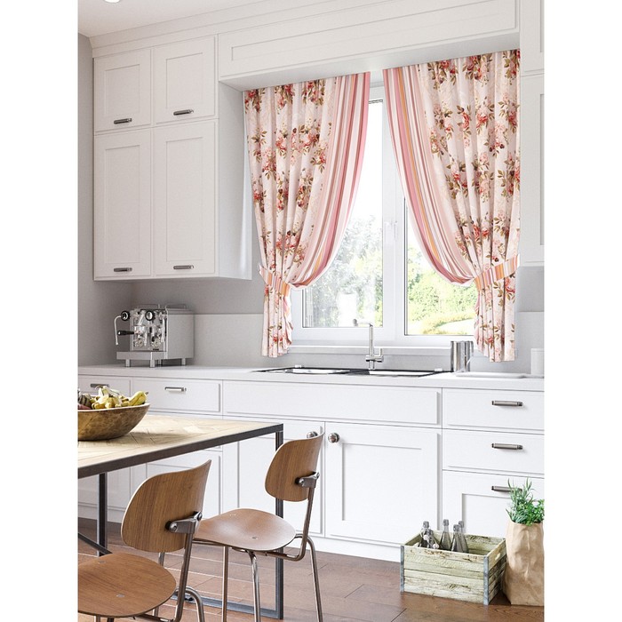 Шторы "Конго", 150х180 см-2 шт, подхваты 2 шт, габардин