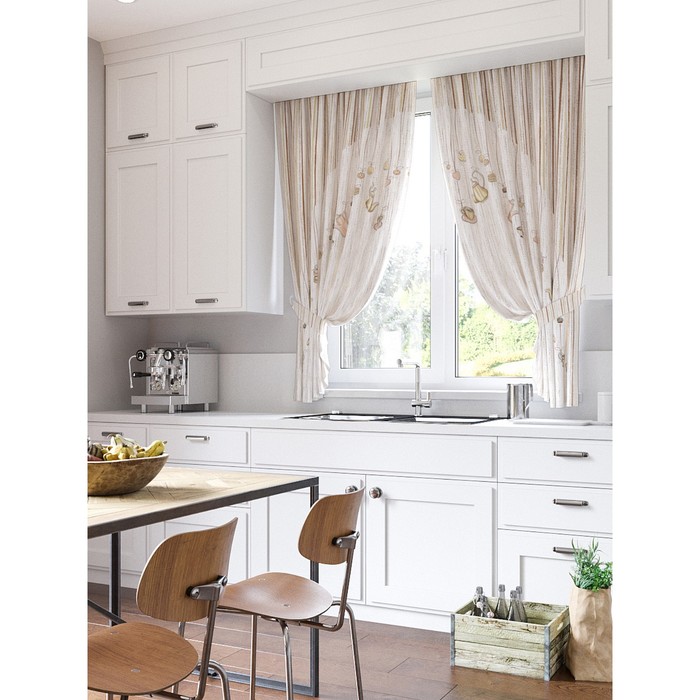 Шторы "Арета", 150х180 см-2 шт, подхваты 2 шт, габардин