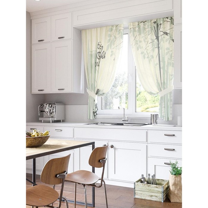 Шторы "Афина", 150х180 см-2 шт, подхваты 2 шт, габардин