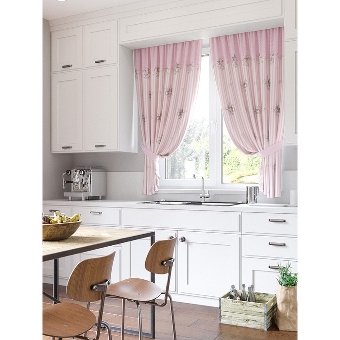 Шторы "Магда", 150х180 см-2 шт, подхваты 2 шт, габардин