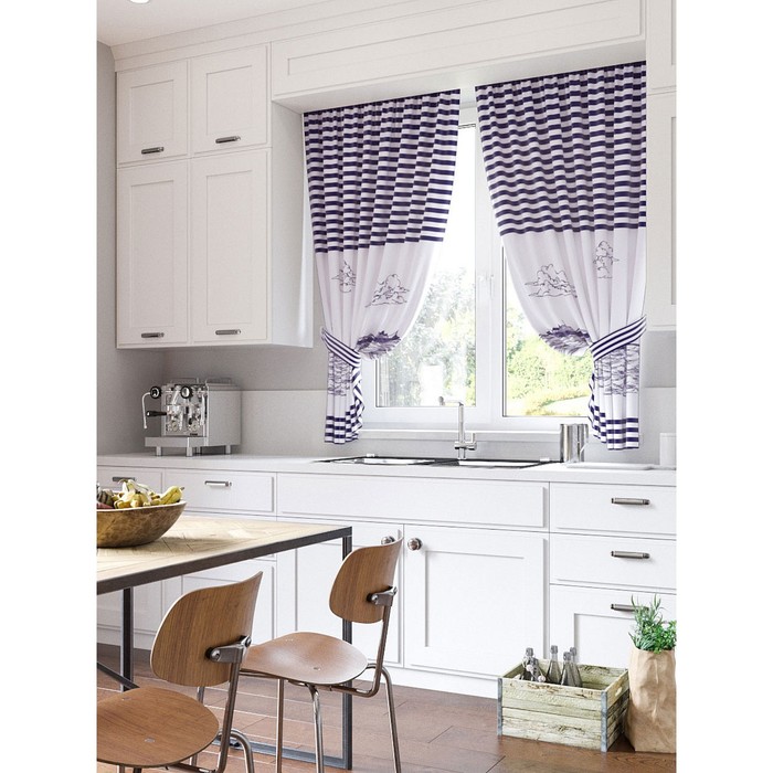 Шторы "Панама", 150х180 см-2 шт, подхваты 2 шт, габардин