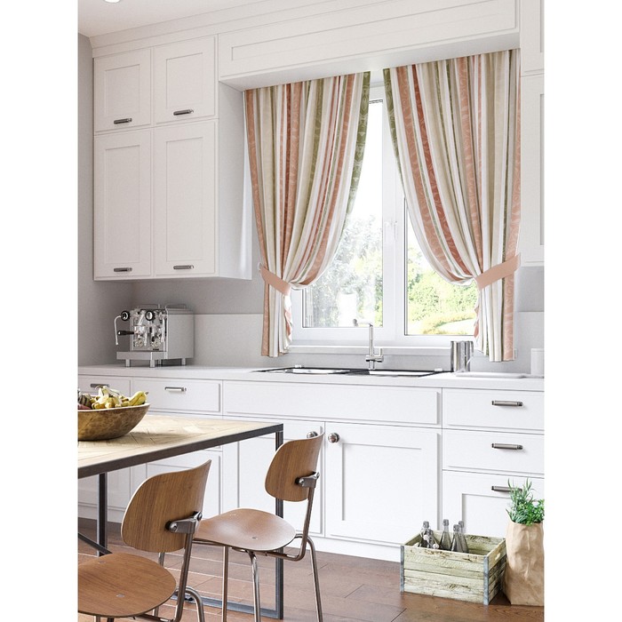 Шторы "Орла", 150х180 см-2 шт, подхваты 2 шт, габардин