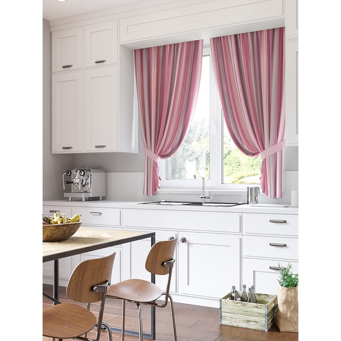 Шторы "Альрами", 150х180 см-2 шт, подхваты 2 шт, габардин