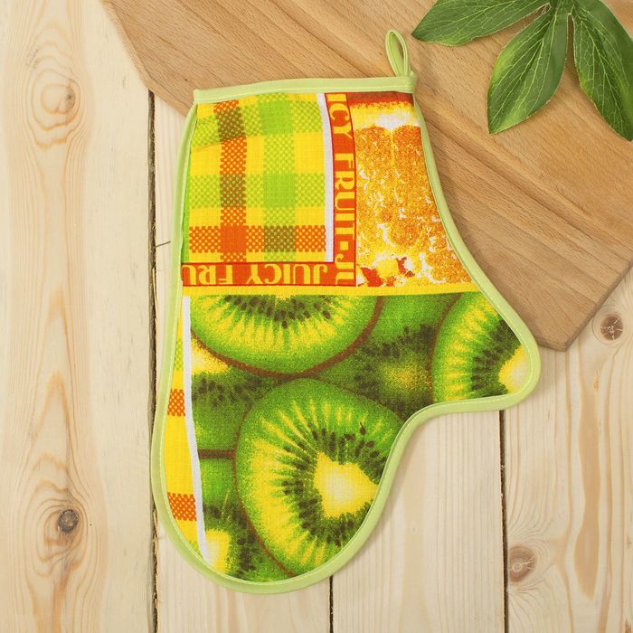 Набор DomoVita фартук/прихватка/варежка, ЦИТРУСОВЫЙ МИКС, хлопок 170 г/м2 вафля