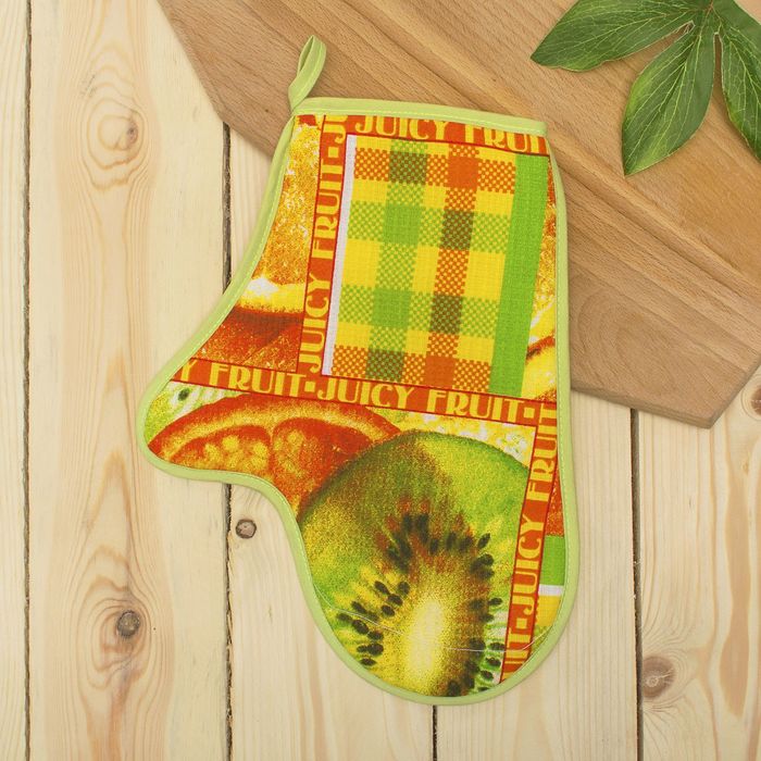 Набор DomoVita фартук/прихватка/варежка, ЦИТРУСОВЫЙ МИКС, хлопок 170 г/м2 вафля