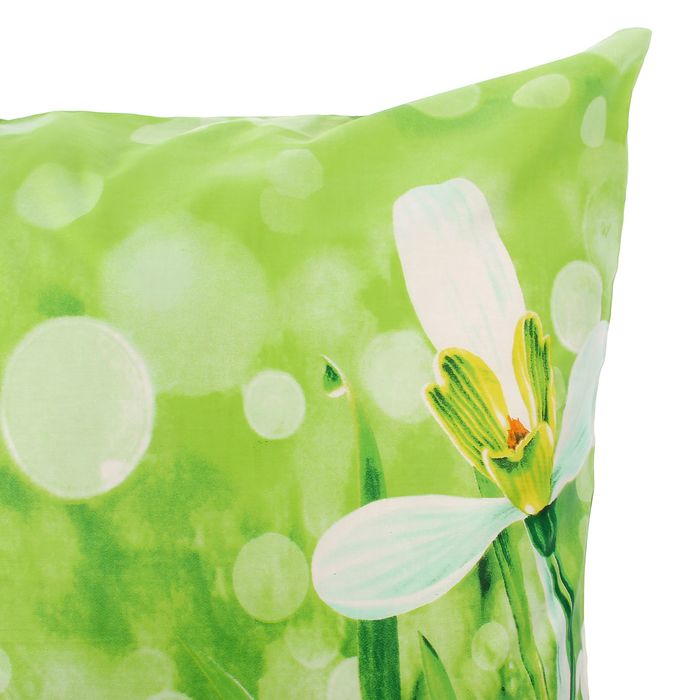 Наволочка 1шт Подснежники 70*70 см + 5 см, сатин 125 г/м хл100%