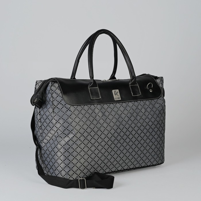 Сумка дорожная, 1 отдел на молнии, наружный карман, цвет серый