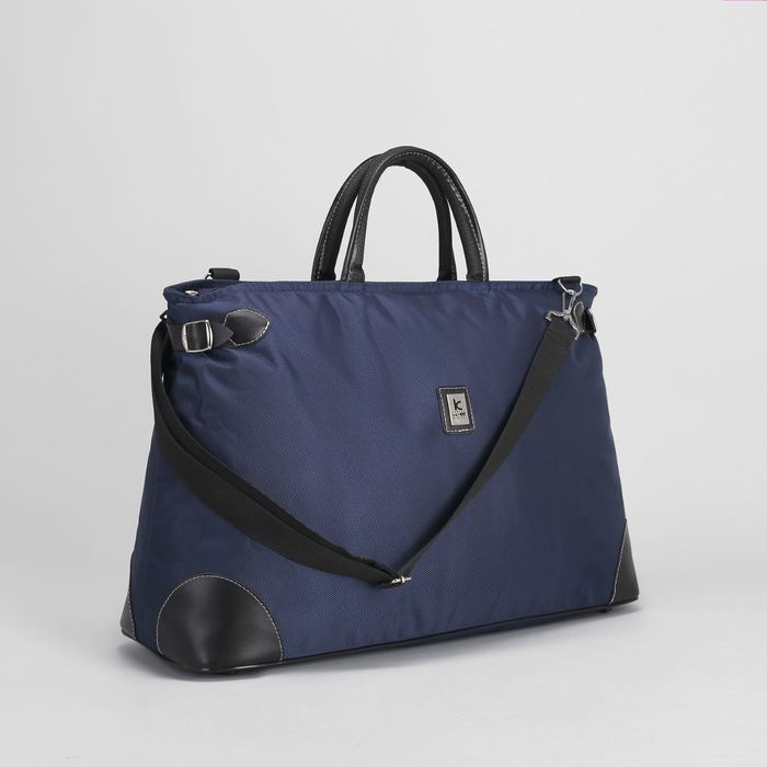 Сумка дорожная, 1 отдел на молнии, регулируемый ремень, цвет синий