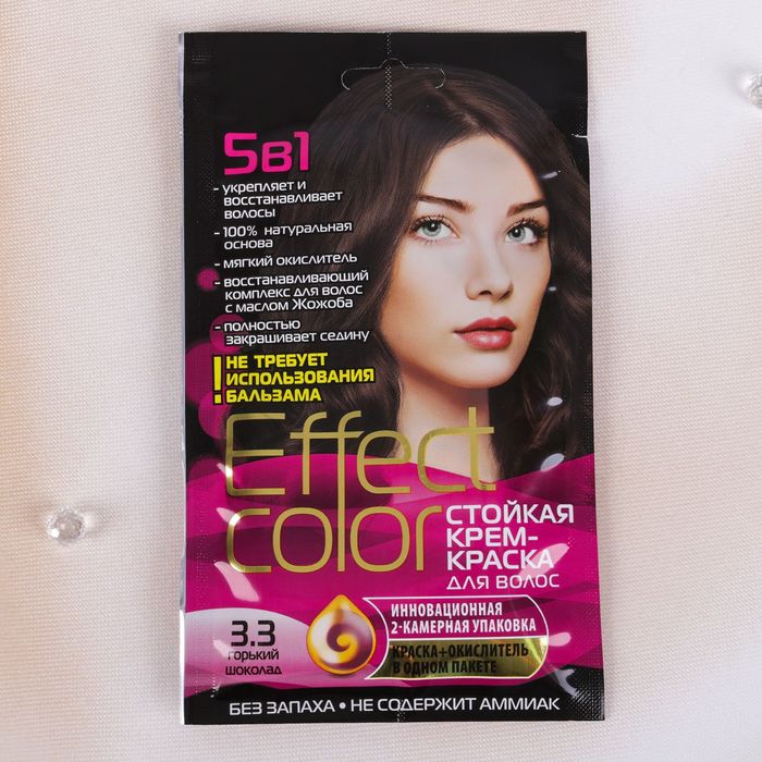 Cтойкая крем-краска для волос Effect Сolor тон горький шоколад, 50 мл
