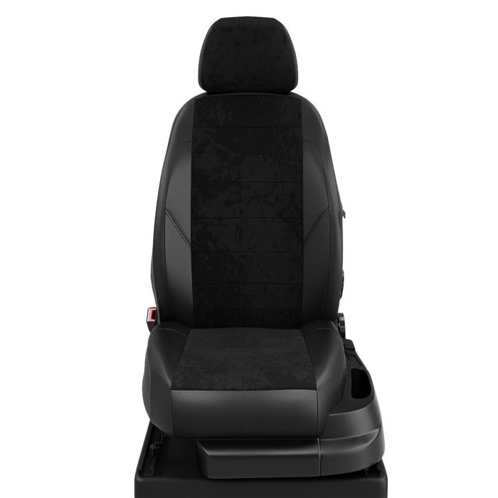 

Авточехлы для Nissan Almera Classic с 2006-2012 г., седан, экокожа, алькантара, цвет чёрный