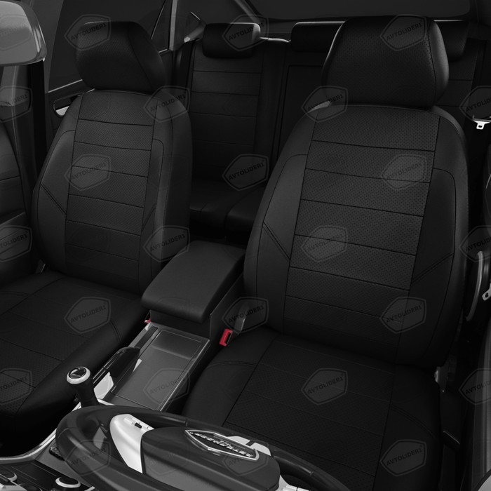 

Авточехлы для Skoda Rapid 1 SPORT с 2012-2020 г., лифтбек, перфорация, экокожа, цвет чёрный