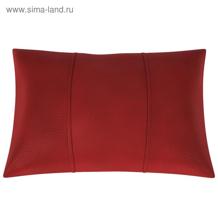 Автомобильная подушка, поясничный подпор, экокожа, рыжая