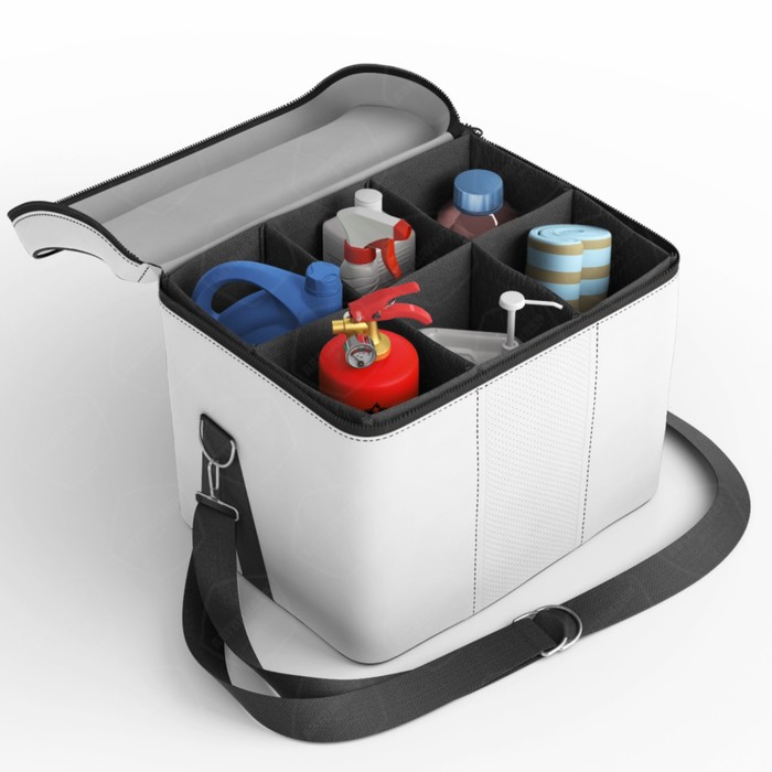 Автомобильная сумка, экокожа, белая