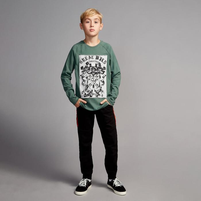 Джемпер для мальчика "Легенда", рост 146 см, цвет тёмно-зеленый, принт герб с щитом ПДД21006   27089