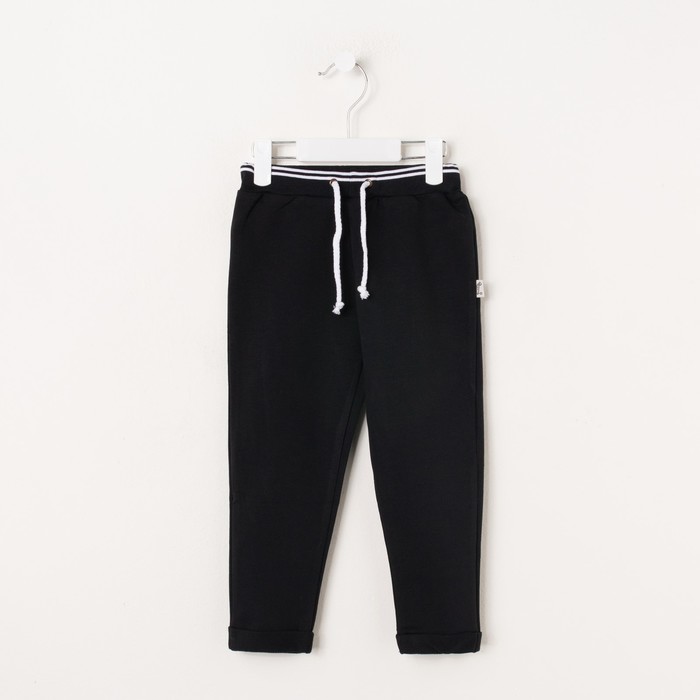 Брюки для мальчика "Темп города", рост 104 см, цвет чёрный