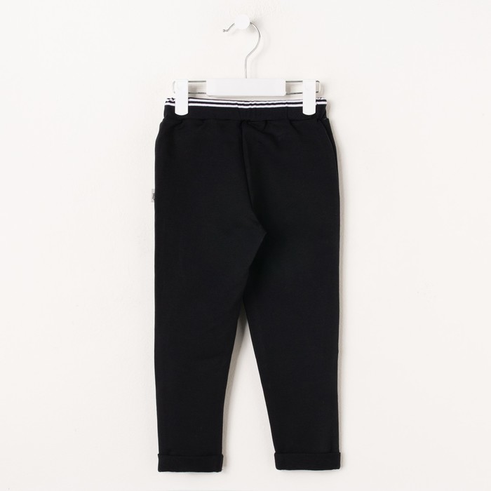 Брюки для мальчика "Темп города", рост 110 см, цвет чёрный