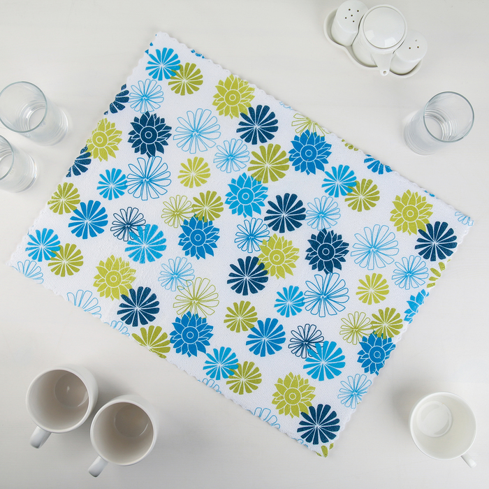 Коврик для сушки посуды 38х51 см "Полянка",