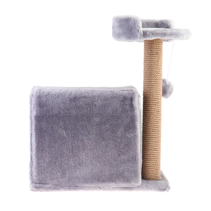 Домик "Полукруглый" с когтеточкой, 46 х 36 х 58 см, джут, микс цветов