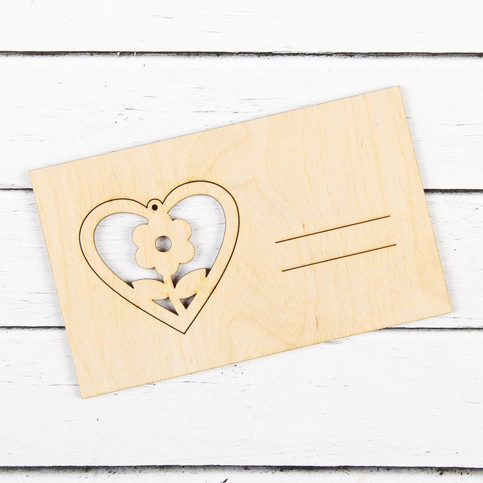 Открытка - сувенир для декора и росписи "Цветочек"