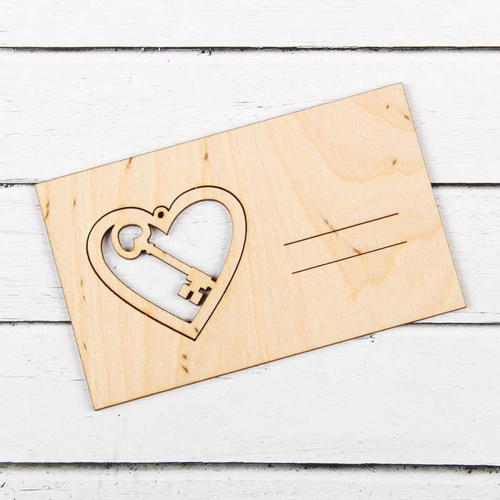 Открытка - сувенир для декора и росписи "Ключик"