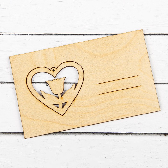 Открытка - сувенир для декора и росписи "Цветок"