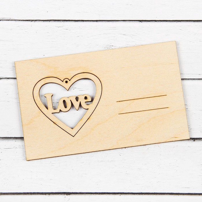 Открытка - сувенир для декора и росписи "Love"