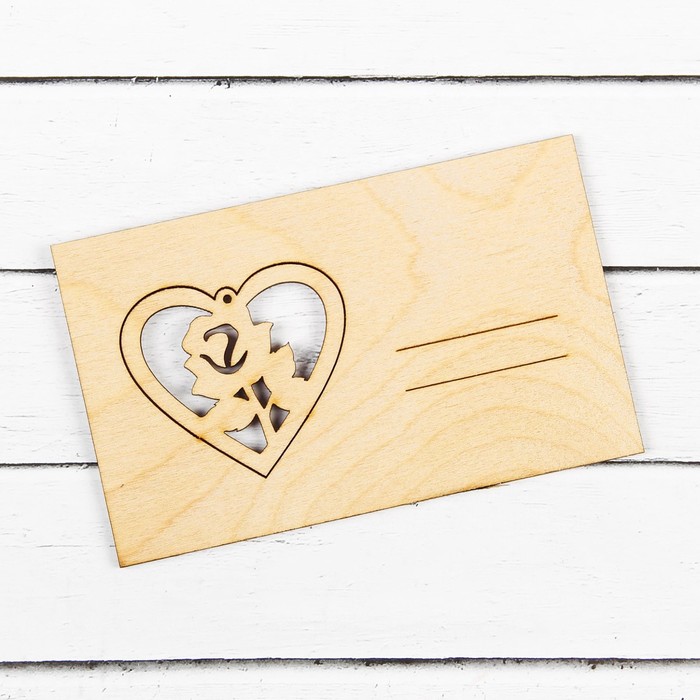 Открытка - сувенир для декора и росписи "Роза"