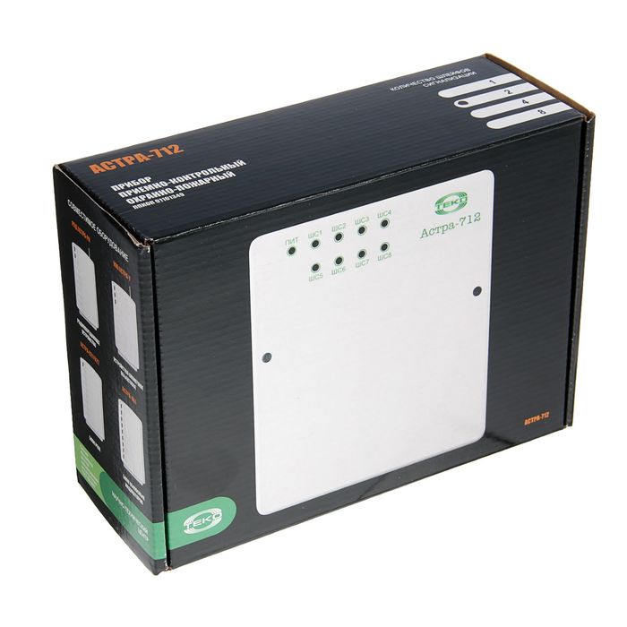 Прибор приемно-контрольный Теко Астра-712/2, 12 В, 2 ШС