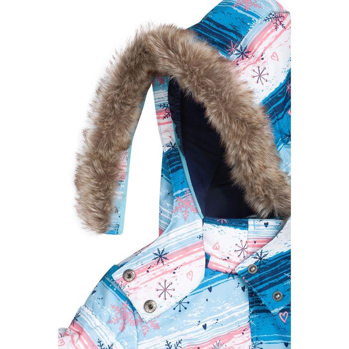 Комплект зимний (куртка, полукобинезон) для девочки, рост 128 см, цвет синий W17350