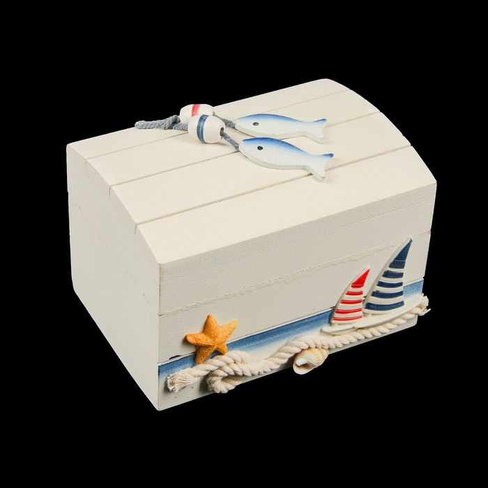 Шкатулка дерево "Удача рыбака" 10х14,5х9,5 см