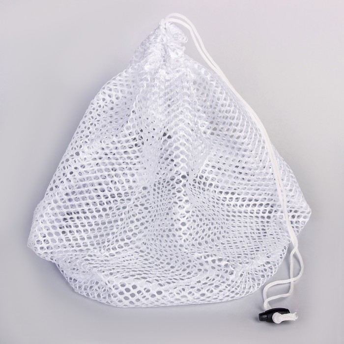 Мешок для стирки белья Доляна, 30×40 см, крупная сетка, цвет белый