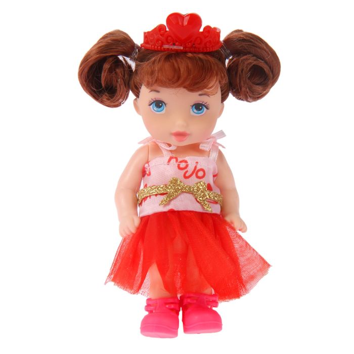 Кукла малышка "Кира" в платье, МИКС