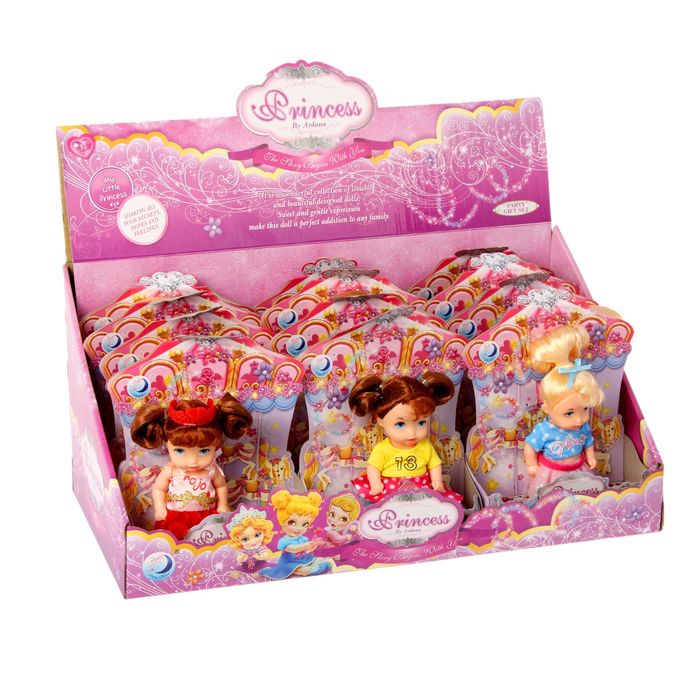 Кукла малышка "Кира" в платье, МИКС