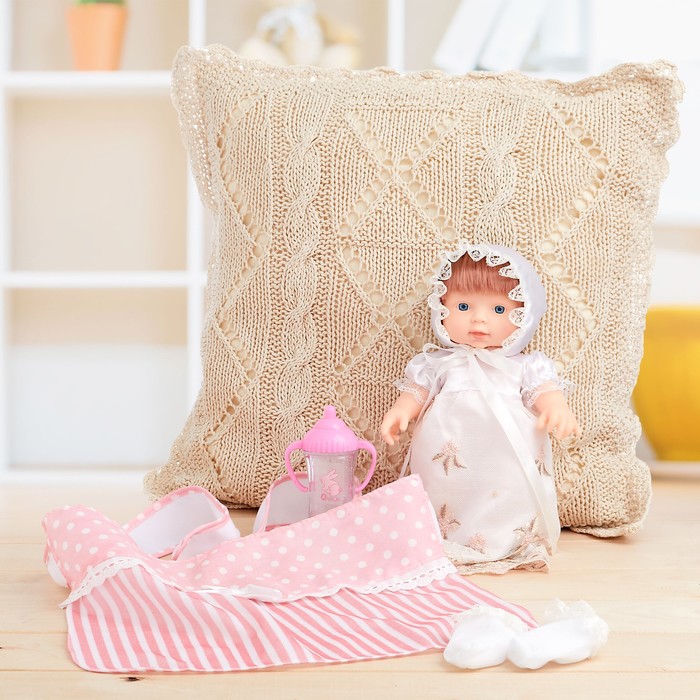 Пупс "Анюта" в платье, с аксессуарами, МИКС