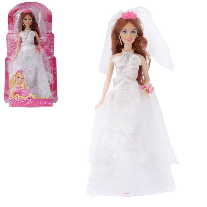 Кукла модель "Невеста" в платье, МИКС