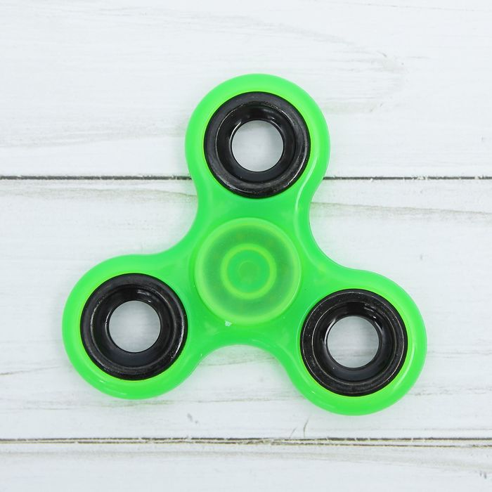 Спиннер светится в темноте, цвет зеленый