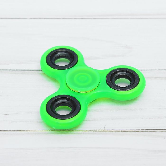 Спиннер светится в темноте, цвет зеленый