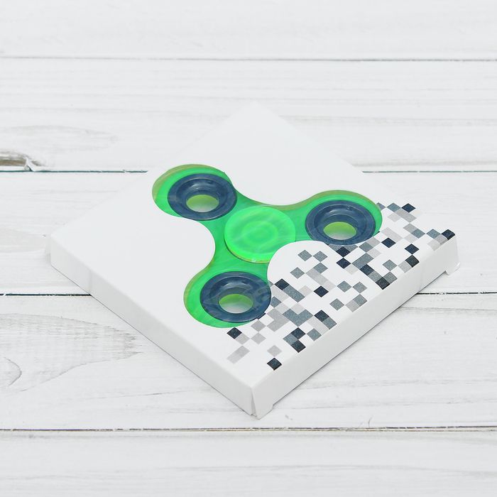 Спиннер светится в темноте, цвет зеленый