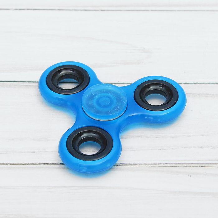 Спиннер светится в темноте, цвет голубой