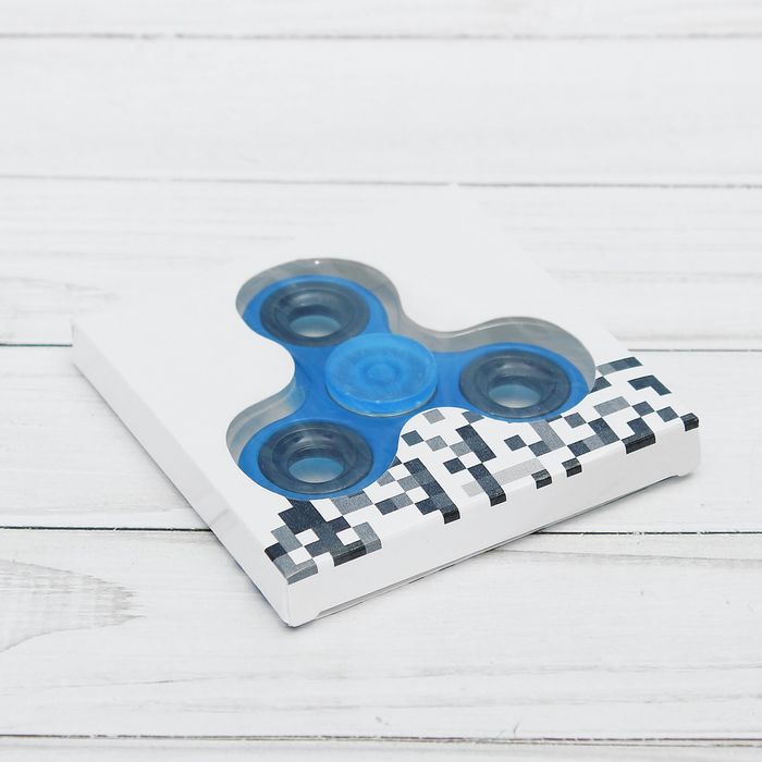 Спиннер светится в темноте, цвет голубой