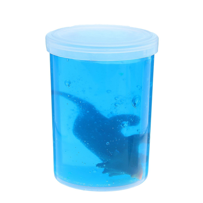 Лизун "Баночка" с игрушкой, цвета МИКС