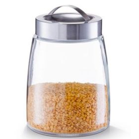 

Банка для продуктов, объём 1,2 л, стекло, металл