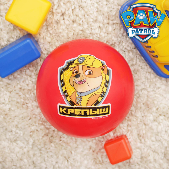 Щенячий патруль. Мяч детский "Крепыш" 22 см, 60 гр, цвета МИКС