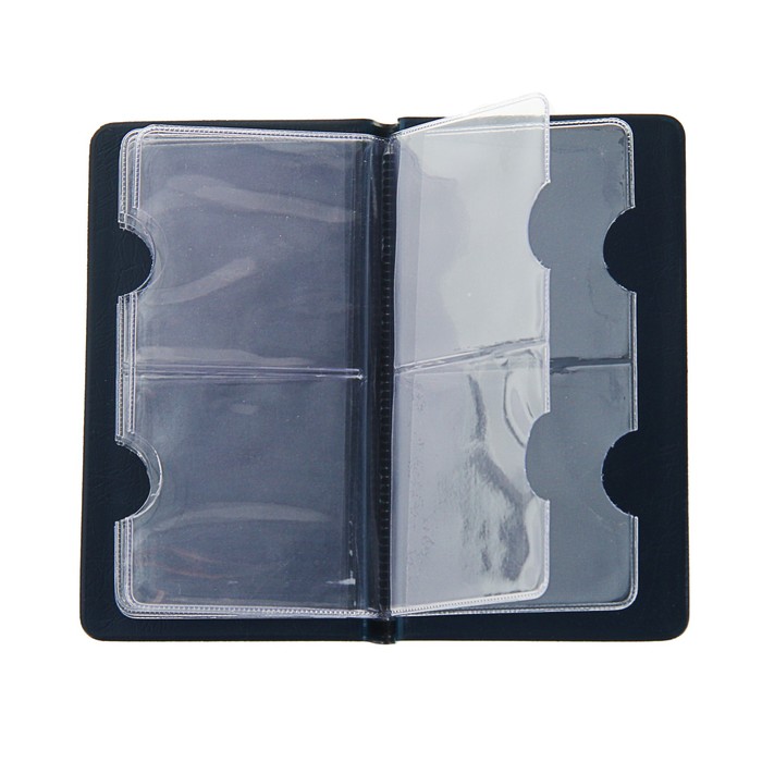 Альбом для монет 120*70мм под холдеры Calligrata, ячейка 53х57мм, обложка ПВХ, микс