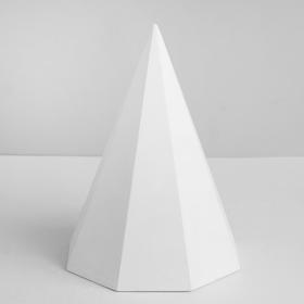 Геометрическая фигура пирамида восьмигранная, 20 см (гипсовая) Ош