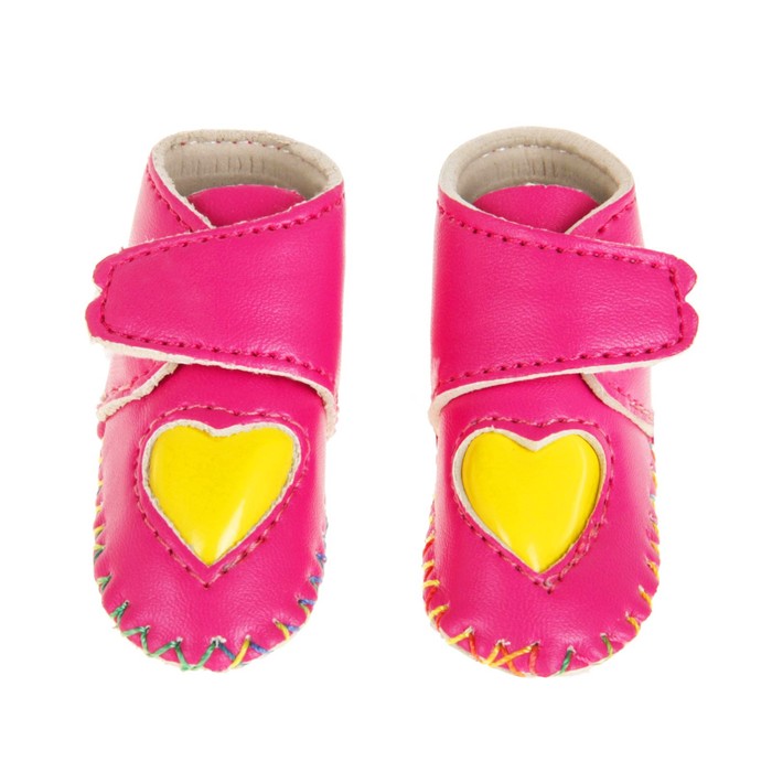 Ботинки для куклы "Сердце", длина стопы 7,5 см, 1 пара, цвет розовый