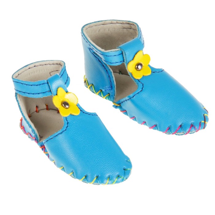 Сандали для куклы "Цветочек", длина стопы 7,5 см, 1 пара, цвет голубой