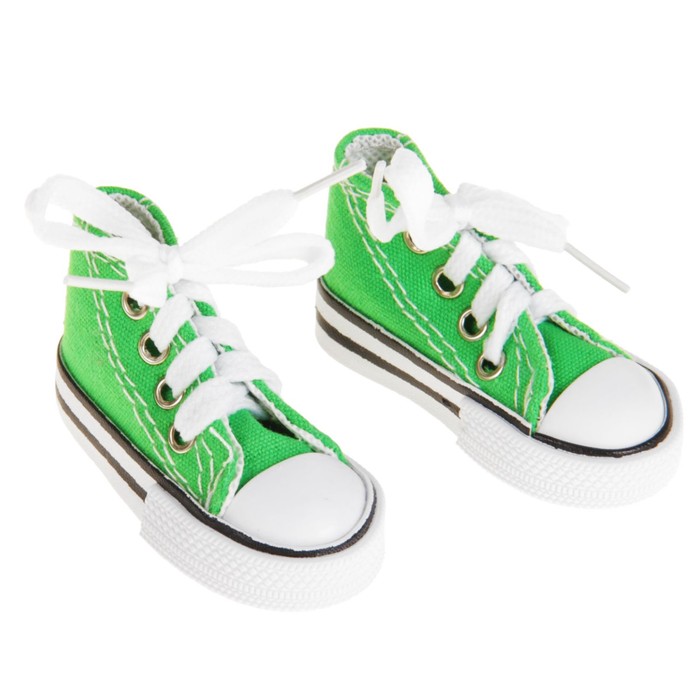 Кеды для кукол, длина стопы 7,5 см, цвет зеленый
